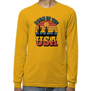 Born in the USA Retro Desert Sunset Men's Long Sleeve
