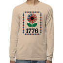 Patriotic Sunflower 1776 Floral Men's Long Sleeve T-Shirt