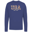 USA Est. 1776 Floral Patriotic Women's Long Sleeve
