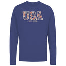 USA Floral Patriotic Est. 1776 Women's Long Sleeve