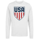 USA Shield Red Blue American Emblem Women's Long Sleeve