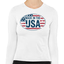 Made in USA Vintage Flag Women's Long Sleeve Shirt