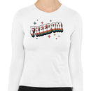 Retro Freedom Groovy Rainbow Women's Long Sleeve