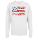 America the Beautiful Floral Flag Art Women's Long Sleeve