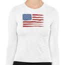 American Flag Nurse Life Women's Patriotic Long Sleeve