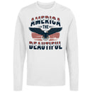 America the Beautiful Eagle Vintage Women's Long Sleeve