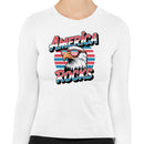 America Rocks Eagle Sunglasses Retro Women's Long Sleeve