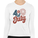 4th of July Fireworks Retro Women's Long Sleeve Shirt