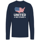 United We Stand American Flag Map Men's Long Sleeve