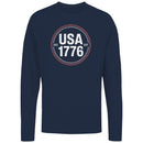 USA 1776 EST Patriotic Vintage Circle Men's Long Sleeve