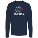 America Patriotic Eagle Head Graphic Men's Long Sleeve
