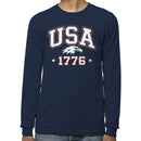USA 1776 Patriotic Eagle Graphic Men's Long Sleeve
