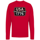 USA EST 1776 Vintage Patriotic Men's Long Sleeve