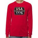 USA EST 1776 Vintage Patriotic Men's Long Sleeve