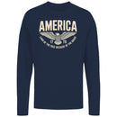America Land of the Free 1776 Eagle Men's Long Sleeve