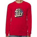 4th of July Retro Burst Men's Long Sleeve T-Shirt