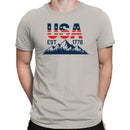 USA EST 1776 Patriotic Mountain Men's T-shirt