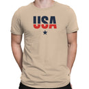 USA Bold Typography Star Design Men's T-shirt