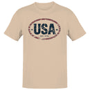 USA Est. 1776 Vintage Oval Patriotic Men's T-shirt