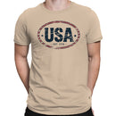 USA Est. 1776 Vintage Oval Patriotic Men's T-shirt