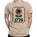 Patriotic Sunflower 1776 Floral Art Men's T-shirt