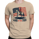 Land of the Free Cowboy Patriotic Art Men's T-shirt