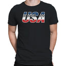 USA Racing Flag Patriotic Men's T-shirt