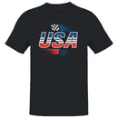 USA Racing Flag Speed Graphic Men's T-shirt