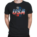 USA Racing Flag Speed Graphic Men's T-shirt