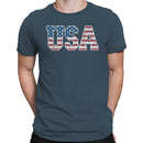 Vintage Distressed USA Flag Graphic Men's T-shirt
