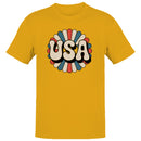 Retro USA Patriotic Flower Men's T-shirt