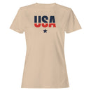 USA Bold Typography Star Design Women's T-shirt