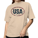 USA Est. 1776 Vintage Oval Patriotic Women's T-shirt