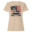 Land of the Free Cowboy Patriotic Women's T-shirt