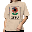 Patriotic Sunflower 1776 Floral Art Women's T-shirt