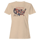 250th Anniversary USA Floral Map Art Women's T-shirt