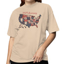 250th Anniversary USA Floral Map Art Women's T-shirt