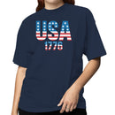 USA 1776 Patriotic American Flag Women's T-shirt