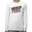 American Pride Distressed Flag Men's Long Sleeve Shirt