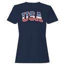 USA Red White Blue Patriotic Graphic Women's T-shirt