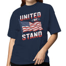 United We Stand American Flag Art Women's T-shirt