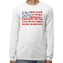 America the Beautiful Floral Flag Men's Long Sleeve Tee