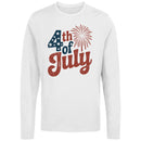 4th of July Fireworks Retro Men's Long Sleeve Shirt