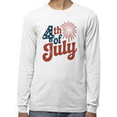 4th of July Fireworks Retro Men's Long Sleeve Shirt