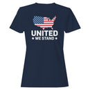 United We Stand American Flag Map Women's T-shirt