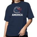 America Patriotic Eagle Head Graphic Women's T-shirt
