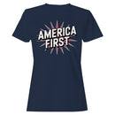 America First Patriotic Starburst Women's T-shirt