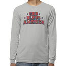 God Bless America Patriotic Stars Men's Long Sleeve