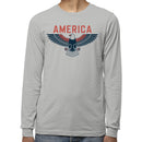 America Bald Eagle Freedom Emblem Men's Long Sleeve