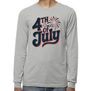 4th of July Retro Fireworks Men's Long Sleeve Shirt